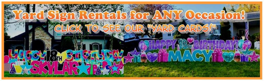 Yard and lawn sign party rental in Florida's Treasure Coast